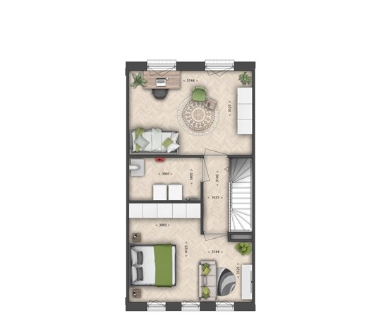 Floorplan - Kanaalstraat Bouwnummer 32, 9301 LT Roden